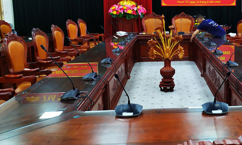 lắp đặt hệ thống âm thanh cho hội thảo và hội nghị trực tuyến cấp xã, phường