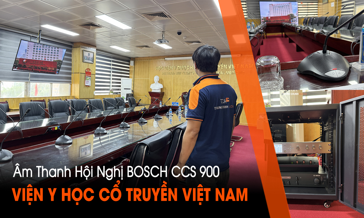 Lắp đặt âm thanh hội thảo Bosch CCS 900 tại Việt YHCT Việt Nam