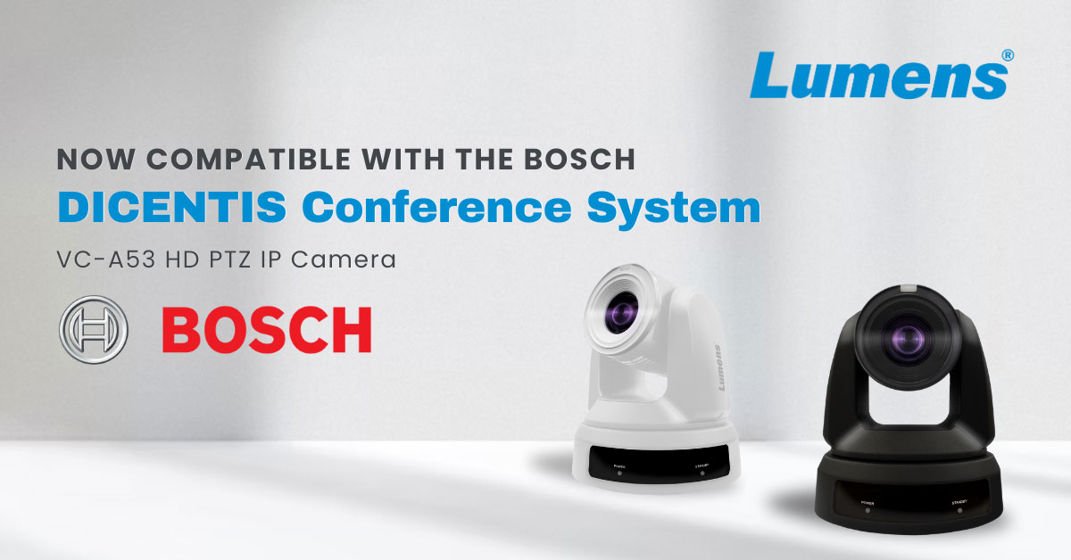 Hệ Thống Hội Thảo Bosch DICENTIS Kết Hợp Camera Lumens VC-A53: Giải Pháp Hội Nghị Thông Minh