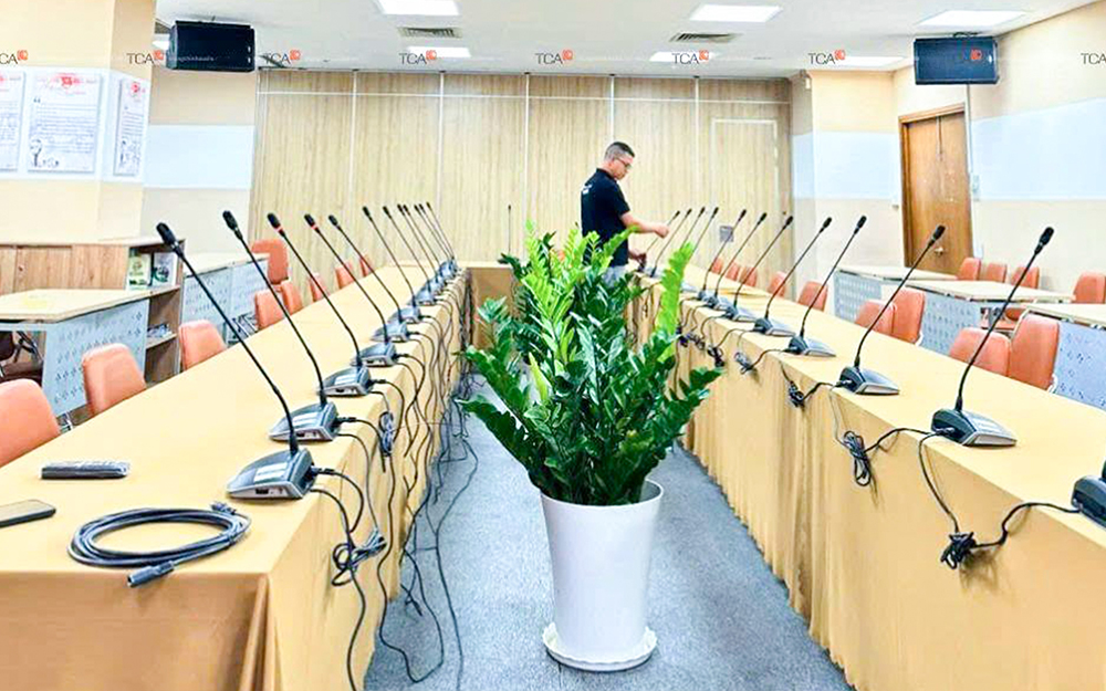 Lắp đặt hệ thống âm thanh phòng họp Bosch CCS1000D tại Sở Công Thương TP.HCM