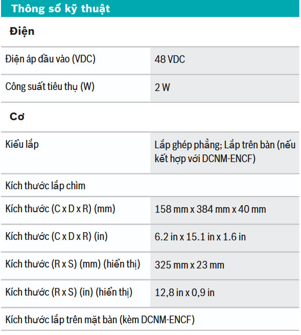 Thông số kỹ thuật