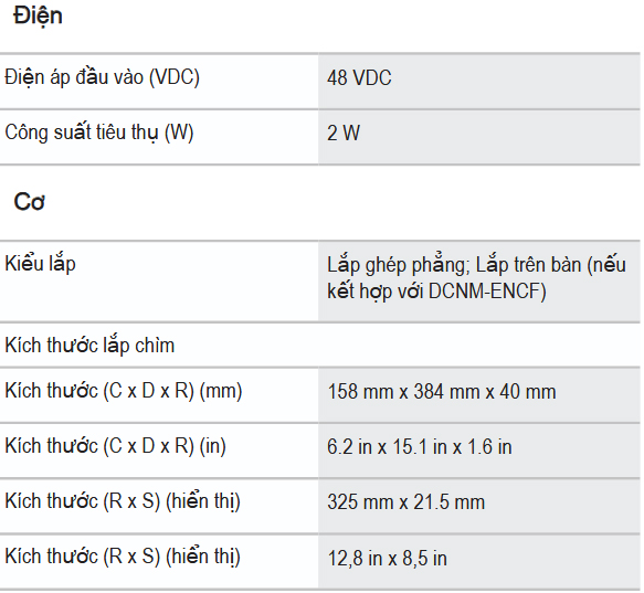 Thông số kỹ thuật
