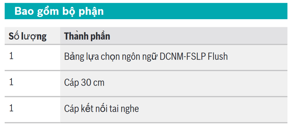 Bảng lựa chọn ngôn ngữ DCNM-FSLP Flush