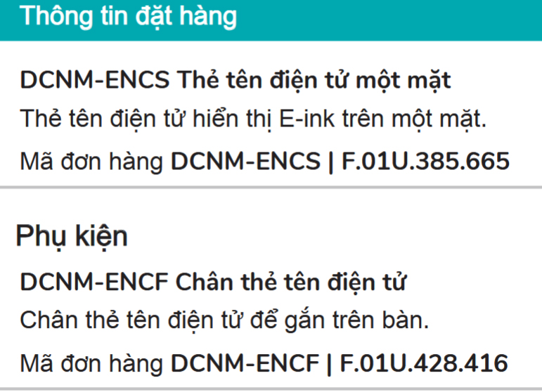 DCNM-ENCF Chân thẻ tên điện tử